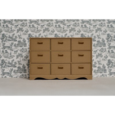 9-drawer chest with a choice of handles - Scale 1/12